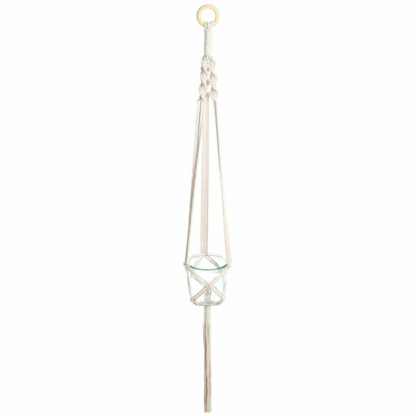 Makramee Set Windlicht aus Rico Macrame Onesize natur