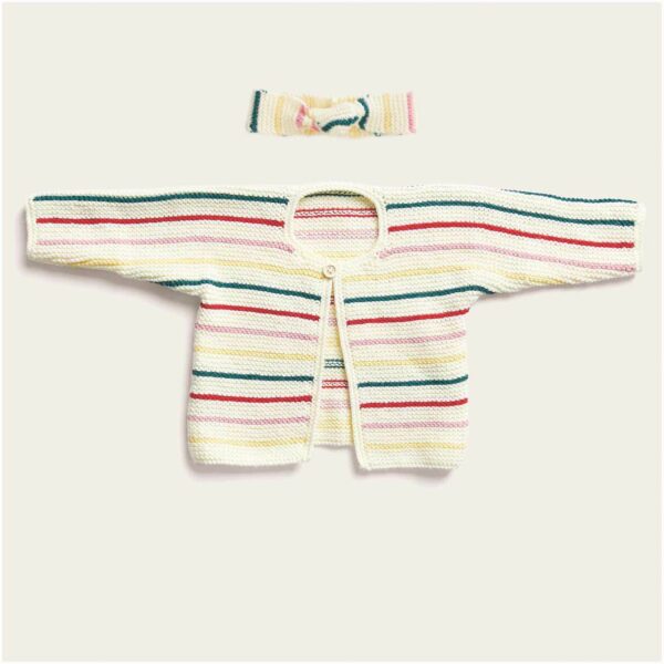 Strickset Stirnband und Jacke Modell 07/09 aus Baby Nr. 34 62/68