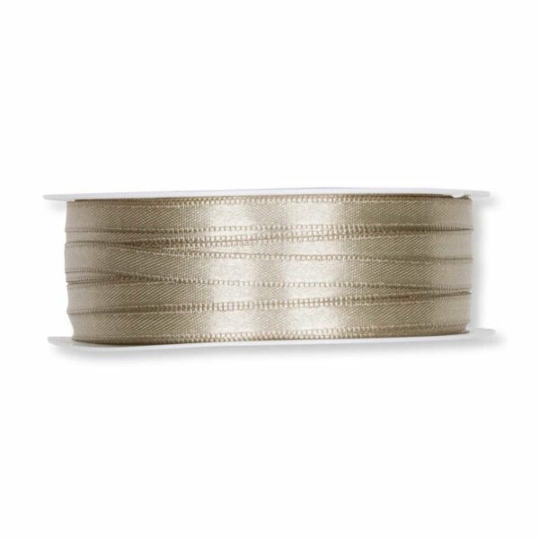 Satinband 6mm 10m taupe