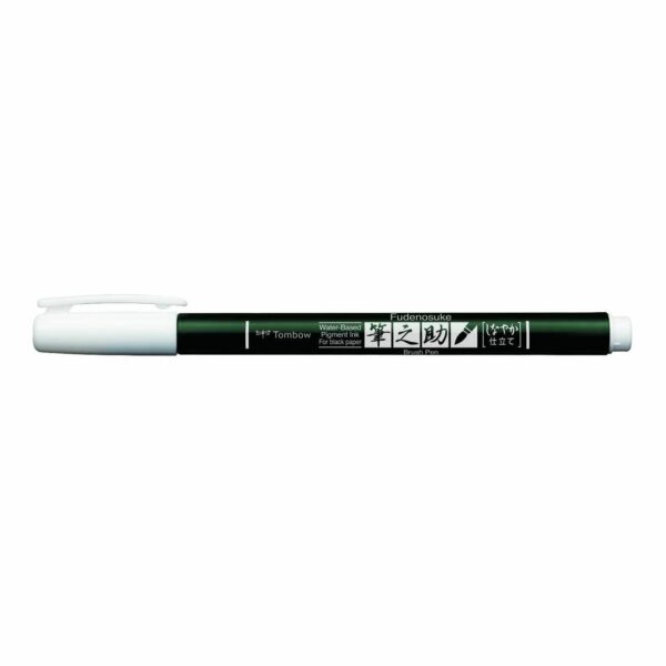 Tombow Fudenosuke Brush Pen Pastel white